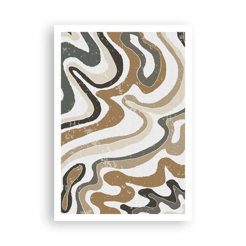 Plagát - Meandre zemitých farieb - 70x100 cm
