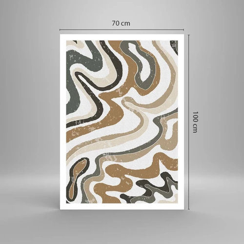 Plagát - Meandre zemitých farieb - 70x100 cm