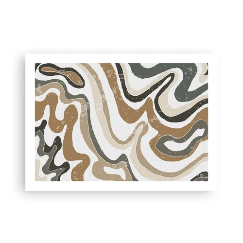 Plagát - Meandre zemitých farieb - 70x50 cm