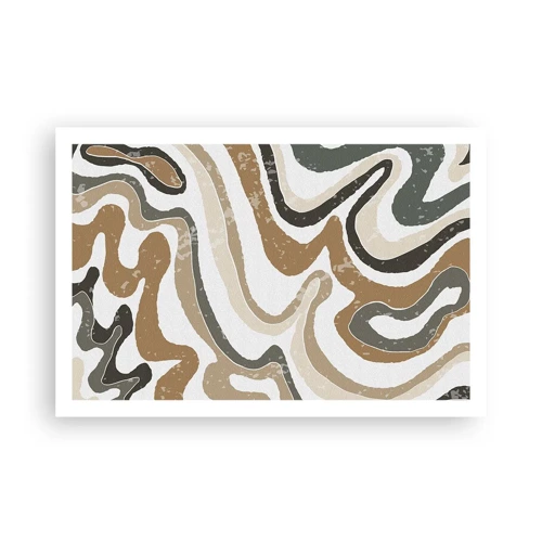 Plagát - Meandre zemitých farieb - 91x61 cm