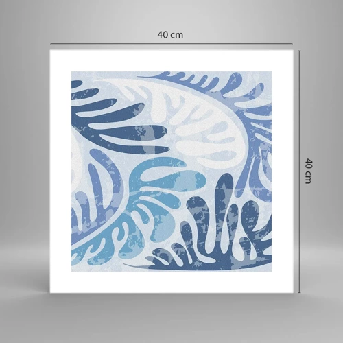 Plagát - Modré papradie - 40x40 cm