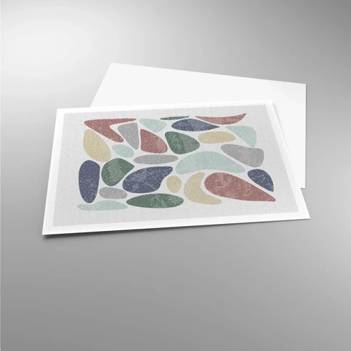 Plagát - Mozaika práškových farieb - 100x70 cm