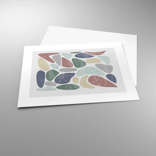 Plagát - Mozaika práškových farieb - 40x30 cm