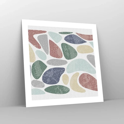 Plagát - Mozaika práškových farieb - 50x50 cm
