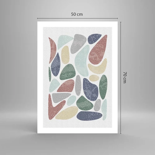 Plagát - Mozaika práškových farieb - 50x70 cm