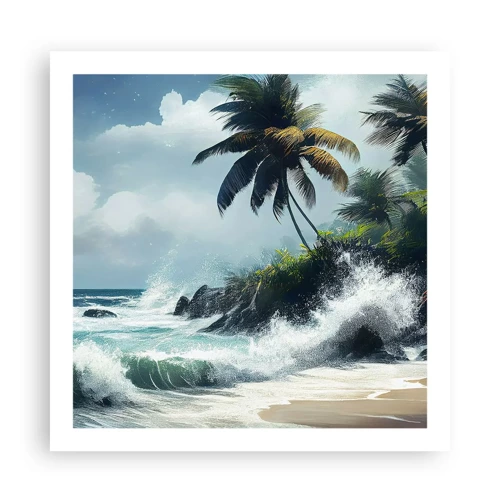 Plagát - Na tropickom pobreží - 60x60 cm