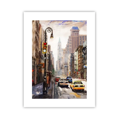 Plagát - New York – farebný aj v daždi - 30x40 cm