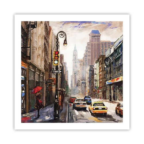 Plagát - New York – farebný aj v daždi - 60x60 cm