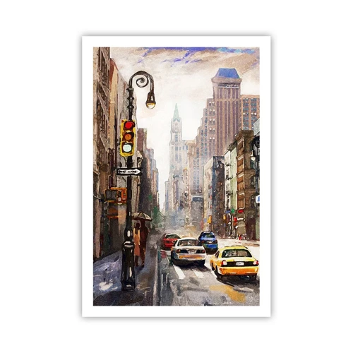 Plagát - New York – farebný aj v daždi - 61x91 cm