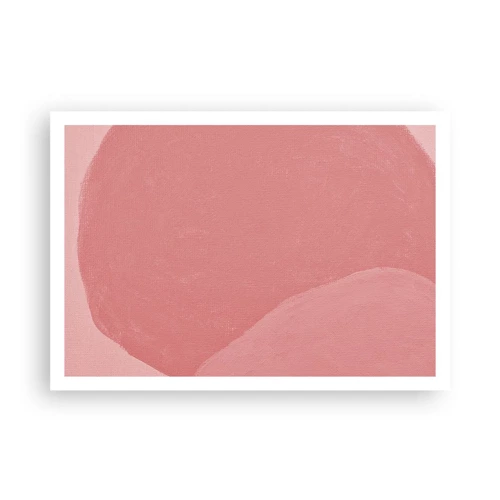 Plagát - Organická kompozícia v ružovej - 100x70 cm