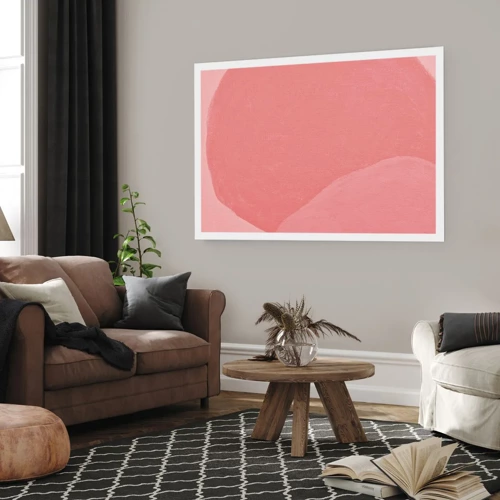 Plagát - Organická kompozícia v ružovej - 100x70 cm