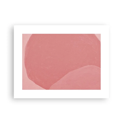 Plagát - Organická kompozícia v ružovej - 40x30 cm