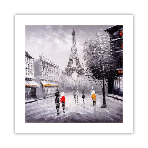 Plagát - Parížska prechádzka - 40x40 cm