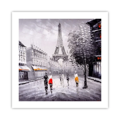 Plagát - Parížska prechádzka - 50x50 cm