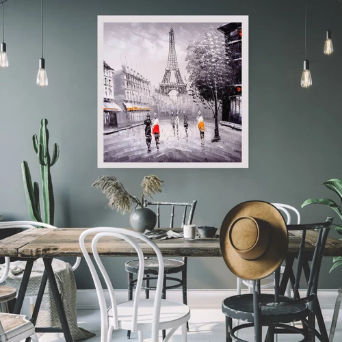 Plagát - Parížska prechádzka - 50x50 cm