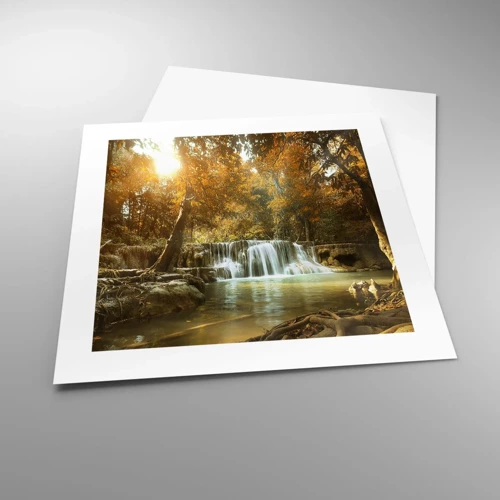 Plagát - Parkový vodopád - 40x40 cm