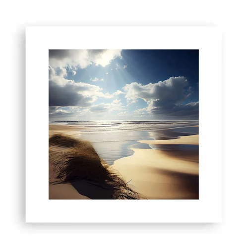 Plagát - Pláž, divoká pláž - 30x30 cm