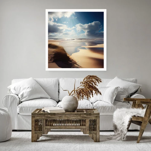 Plagát - Pláž, divoká pláž - 40x40 cm