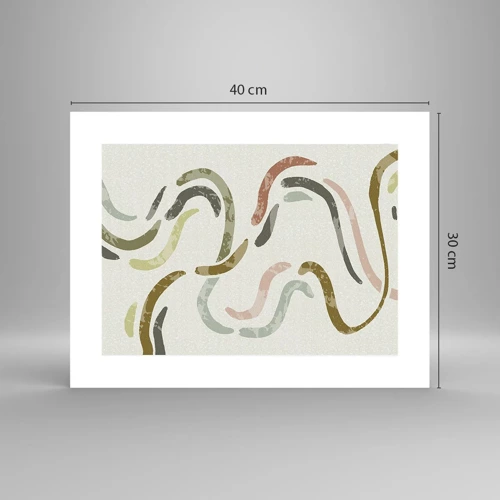 Plagát - Radostný tanec abstrakcie - 40x30 cm