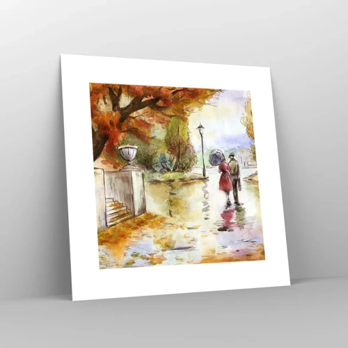 Plagát - Romantická jeseň v parku
 - 30x30 cm