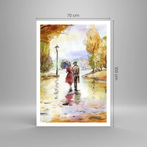 Plagát - Romantická jeseň v parku
 - 70x100 cm