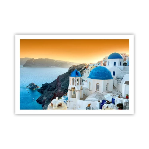 Plagát - Santorini - v náruči skál - 91x61 cm