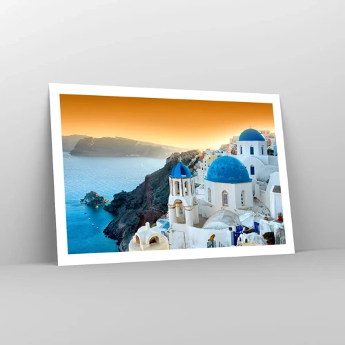 Plagát - Santorini - v náruči skál - 91x61 cm