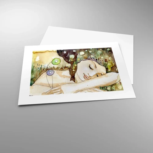 Plagát - Smaragdovo-fialový sen - 40x30 cm