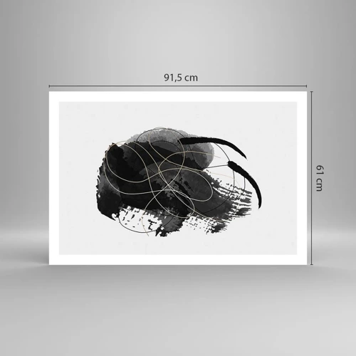 Plagát - Upletené z čiernej - 91x61 cm