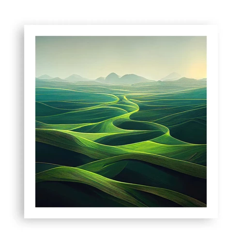 Plagát - V zelených údoliach - 60x60 cm
