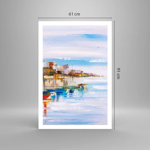 Plagát - Viacfarebný mestský prístav - 61x91 cm