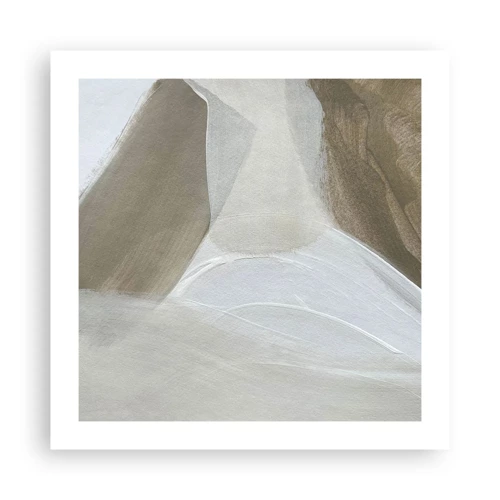 Plagát - Vlna bielej - 50x50 cm