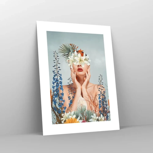Plagát - Žena – kvetina - 30x40 cm