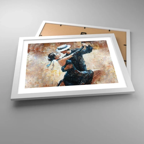 Plagát v bielom ráme - A la Rudolf Valentino - 40x30 cm