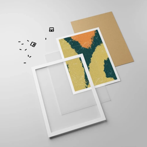 Plagát v bielom ráme - Abstrakcia – spomalený pohyb - 70x100 cm