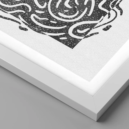 Plagát v bielom ráme - Abstrakcia: tanec radosti - 50x40 cm