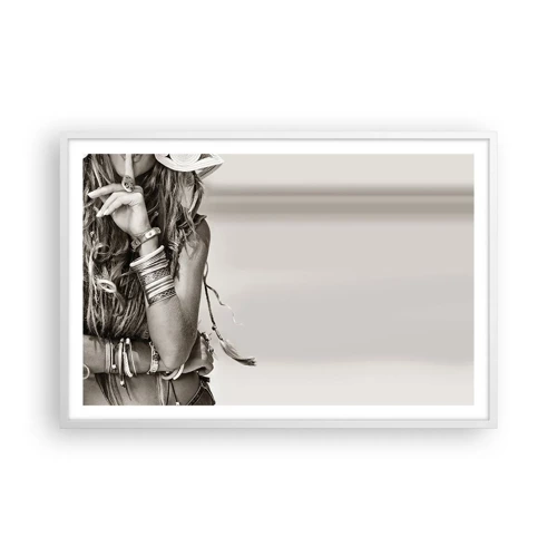 Plagát v bielom ráme - Ako dievča - 91x61 cm