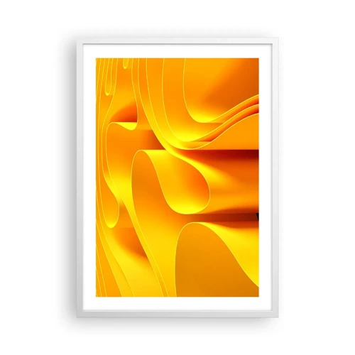 Plagát v bielom ráme - Ako slnečné vlny - 50x70 cm