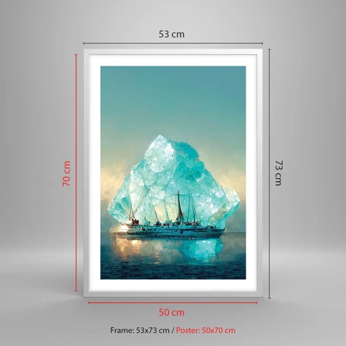 Plagát v bielom ráme - Arktický briliant - 50x70 cm
