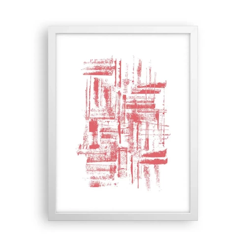 Plagát v bielom ráme - Červené mesto - 30x40 cm