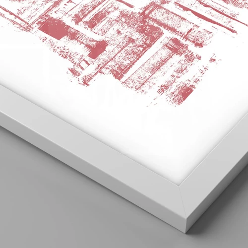 Plagát v bielom ráme - Červené mesto - 61x91 cm