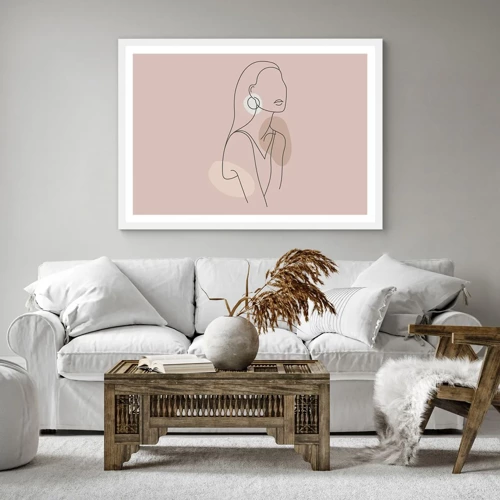 Plagát v bielom ráme - Dievčenská ikona - 40x40 cm