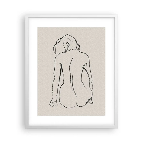 Plagát v bielom ráme - Dievčenský akt - 40x50 cm