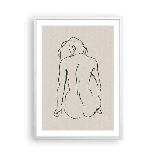 Plagát v bielom ráme - Dievčenský akt - 50x70 cm