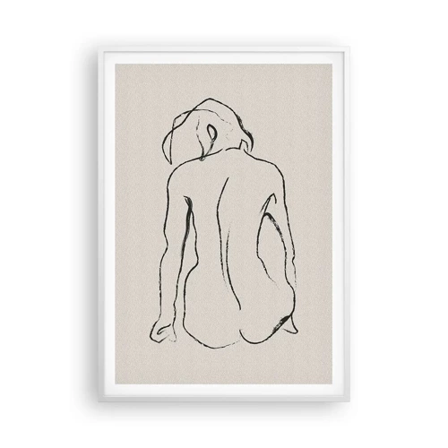 Plagát v bielom ráme - Dievčenský akt - 70x100 cm