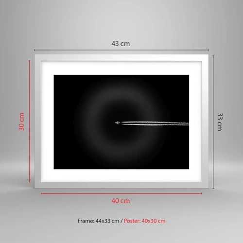 Plagát v bielom ráme - Do inej dimenzie - 40x30 cm