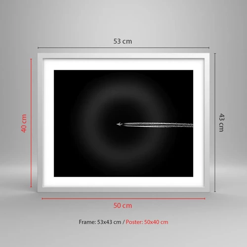 Plagát v bielom ráme - Do inej dimenzie - 50x40 cm