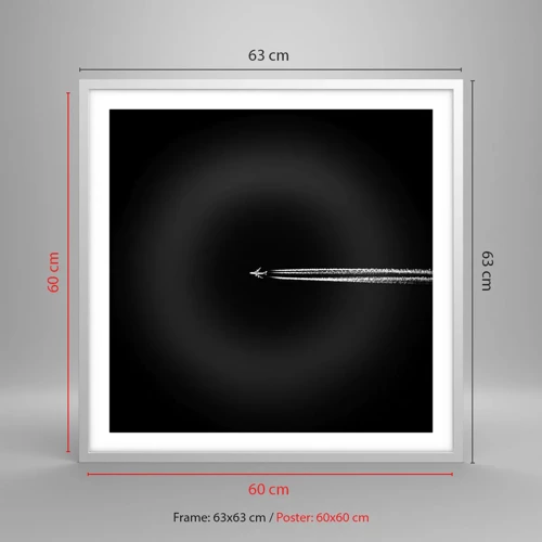 Plagát v bielom ráme - Do inej dimenzie - 60x60 cm