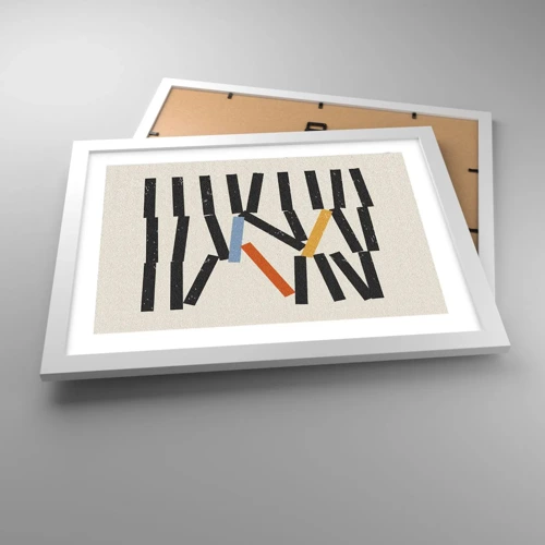 Plagát v bielom ráme - Domino – kompozícia - 40x30 cm