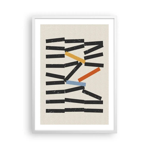 Plagát v bielom ráme - Domino – kompozícia - 50x70 cm